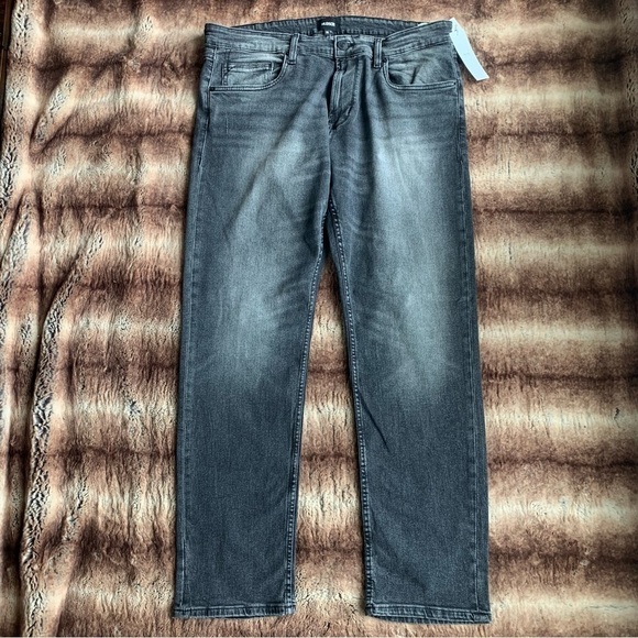 Hudson Blake Slim Straight Jean Dark Concrete - Picture 1 of 9